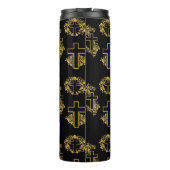 Gott unsere Zuflucht Stärke und je ein Problem Thermosbecher (Rückseite)