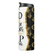 Gott unsere Zuflucht Stärke und je ein Problem Thermosbecher (Nach rechts gedreht)