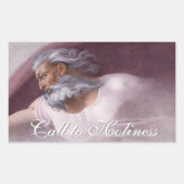 Gott Vater Renaissance-Andachtsdesign Rechteckiger Aufkleber (Vorderseite)