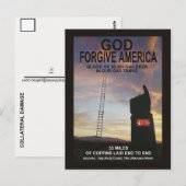 Gott vergib Amerika Postkarte (Vorne/Hinten)