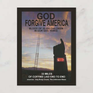 Gott vergib Amerika Postkarte