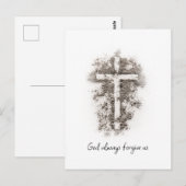 Gott vergib uns immer postkarte (Vorne/Hinten)