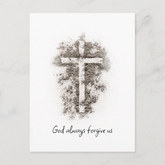 Gott vergib uns immer postkarte (Vorderseite)