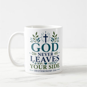 Gott verlässt deine Seite nie Schriftgemäßes Hoffn Kaffeetasse