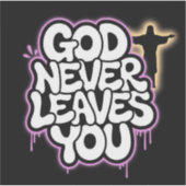 Gott Verlasst Sie nie - Black Edition Aufkleber (Vorderseite)