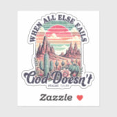 Gott Versage niemals Wüstenkaktus Christlich Aufkleber (Blatt)