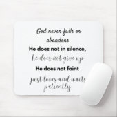 Gott versage oder vergibt nie Er ist nicht in Stil Mousepad (Mit Mouse)