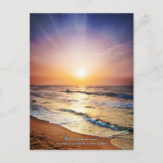 Gott versteht unsere Gebete auch wenn... Postkarte (Vorderseite)