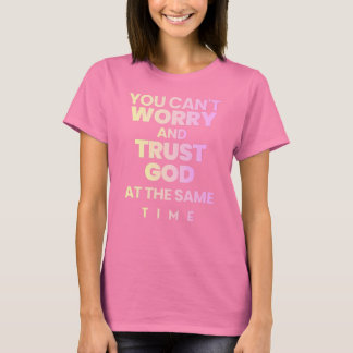 Gott vertrauen T-Shirt Pink