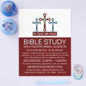 Gott vertrauen wir, Crucifix, Christliche Bibelkla Flyer (Einzeln)