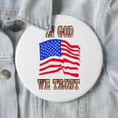 Gott vertrauen wir dem amerikanischen Flag-Button Button (Beispiel)