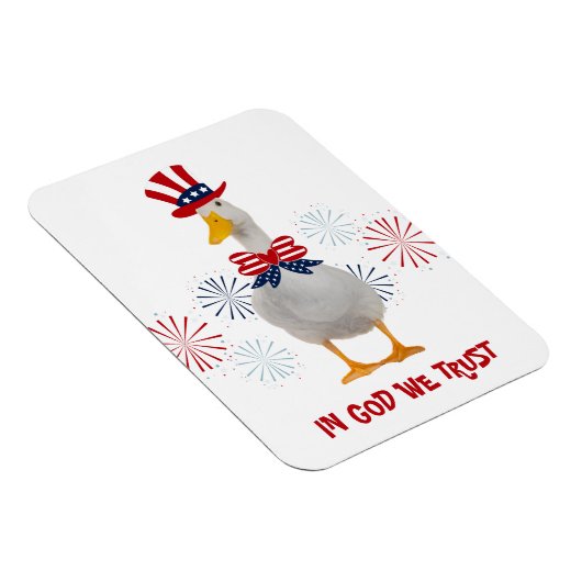 Gott vertrauen wir dem Patriotischen Enten Magnet (Rechte Seite)