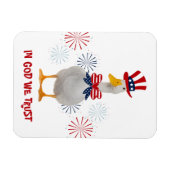 Gott vertrauen wir dem Patriotischen Enten Magnet (Horizontal)