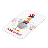 Gott vertrauen wir dem Patriotischen Enten Magnet (Linke Seite)