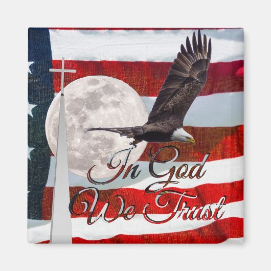 Gott vertrauen wir dem Square Magnet (Vorne)