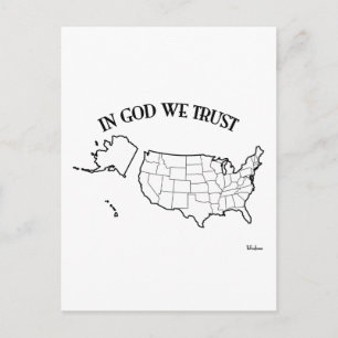 Gott vertrauen wir der US-Kontur Postkarte