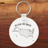 Gott vertrauen wir der US-Kontur Schlüsselanhänger (Vorderseite)