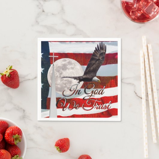 Gott vertrauen wir Papier Napkin Serviette (Beispiel)