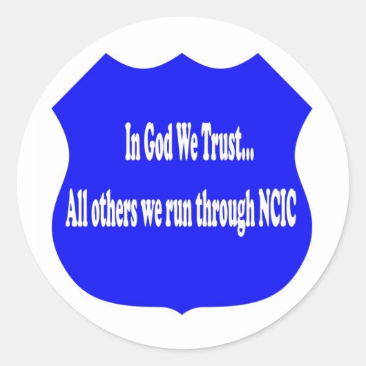 Gott vertrauen wir Sticker (Vorderseite)