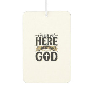 Gott vertrauendes christliches Zitat Vintage T-Shi Autolufterfrischer