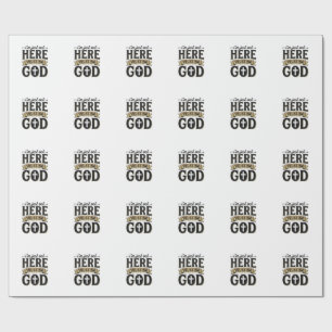Gott vertrauendes christliches Zitat Vintage T-Shi Geschenkpapier