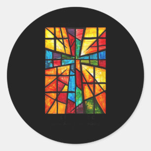 Gott verwandelt zerbrochene Stücke in Meisterwerke Runder Aufkleber