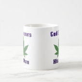 Gott wächst sein eigenes Weed Funny Verwandlungstasse (Mittel)