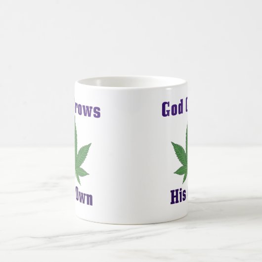 Gott wächst sein eigenes Weed Funny Verwandlungstasse (Mittel)