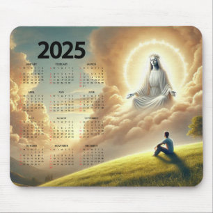 Gott wacht über seinen Kinder-Kalender 2025 Mousepad