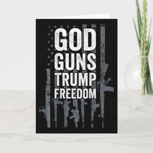 Gott Waffen Trump Freiheit - Lustige Pro-Waffe USA Karte