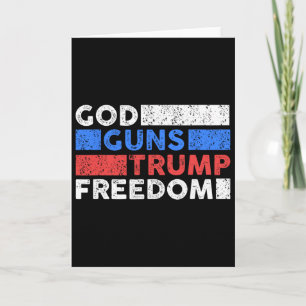 Gott Waffen Trump Freiheit - Lustiges USA Trump  Karte