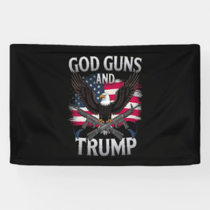 Gott Waffen Und Trump Adler Amerikanische Flagge V Banner