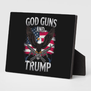 Gott Waffen Und Trump Adler Amerikanische Flagge V Fotoplatte