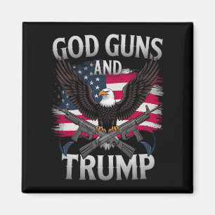 Gott Waffen Und Trump Adler Amerikanische Flagge V Magnet