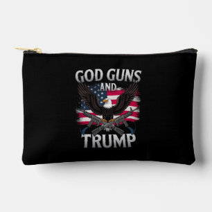 Gott Waffen Und Trump Adler Amerikanische Flagge V Zubehörtasche