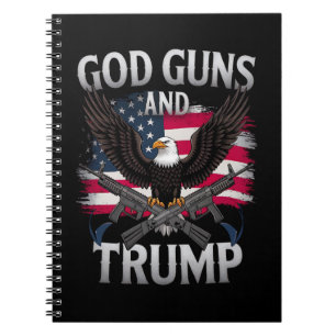 Gott Waffen Und Trump Adler Amerikanische Vintage- Notizblock