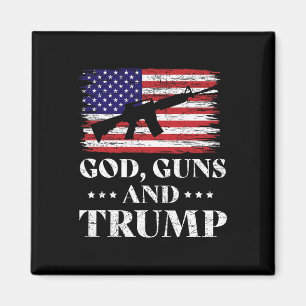 Gott Waffen und Trump Magnet