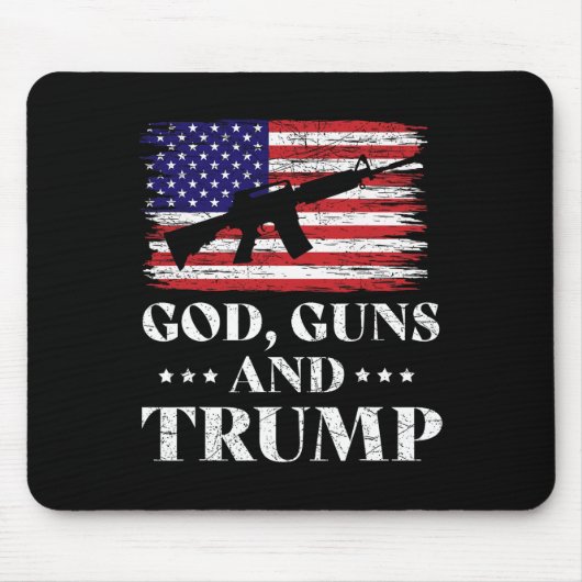 Gott Waffen und Trump Mousepad (Vorne)