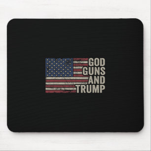 Gott Waffen Und Trump - Pro Gott Waffe Lustiger Re Mousepad
