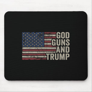 Gott Waffen Und Trump - Pro Gott Waffe Lustiger Re Mousepad