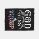 Gott Waffen und Trump Shirt 2. Zusatzartikel zum S Fleecedecke (Vorderseite (Horizontal))