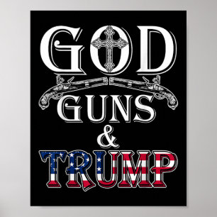 Gott Waffen und Trump Shirt 2. Zusatzartikel zum S Poster