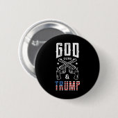 Gott Waffen und Trump-Unterstützung Button (Vorne & Hinten)