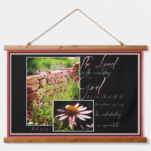 Gott Wandteppich Mit Holzrahmen (Vorne)