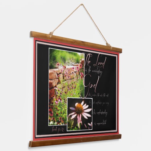 Gott Wandteppich Mit Holzrahmen (Gewinkelt)