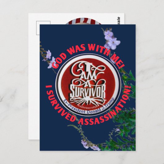 "GOTT WAR MIT MIR" ICH BIN EINE ÜBERLEBENDE Postka Postkarte (Vorne/Hinten)