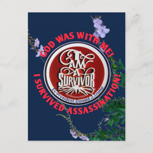 "GOTT WAR MIT MIR" ICH BIN EINE ÜBERLEBENDE Postka Postkarte (Vorderseite)