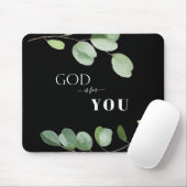 Gott, wenn für dich Eukalyptus Black Mousepad (Mit Mouse)