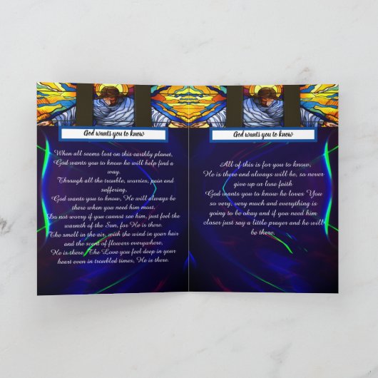 Gott will dir zu wissen dankeskarte (Innenseite)