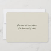 Gott will uns nie allein laufen lassen karte (Rückseite)